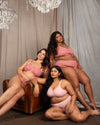 Curvy Couture Cotton Luxe Unlined Wireless Bra in Blushing Rose