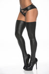 Sassy Faux Leather Thigh High Socks | Love It Curvy