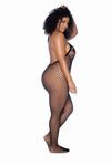 Vino Noir Floral Fishnet Bodystocking Plus by Mapale at Love It Curvy