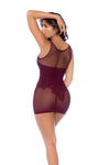 Vino Noir Floral Fishnet Sleeveless Dress by Mapale at Love It Curvy