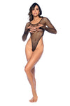 Essential Fishnet Long Sleeve Bodysuit by Mapale at Love It Curvy