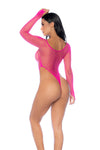 Essential Fishnet Long Sleeve Bodysuit by Mapale at Love It Curvy