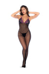Whispered Lace Fishnet Bodystocking by Mapale at Love It Curvy