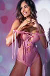 Blush Reverie Fishnet Bodysuit by Mapale at Love It Curvy
