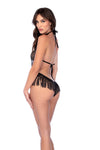 Rhinestone Fringe Mesh Bodysuit by Mapale at Love It Curvy