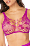 Floral Fishnet Two Piece Set by Mapale at Love It Curvy