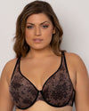 Sheer Mesh Plunge T-Shirt Bra - Core Neutrals | Love It Curvy