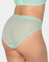 Sheer Mesh High Cut Brief Panty - Mint Chip