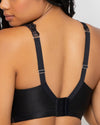 Curvy Couture Luxe Lace Wireless Bra in Black Hue W/ Ballet Fever