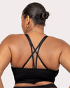 Curvy Couture Smooth Seamless Comfort Wireless Longline Bra in Black Hue
