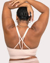 Curvy Couture Smooth Seamless Comfort Wireless Longline Bra in Blushing Rose