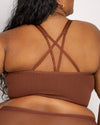 Curvy Couture Smooth Seamless Comfort Wireless Longline Bra in Chocolate Nude