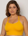 Curvy Couture Smooth Seamless Comfort Wireless Longline Bra in Saffron