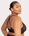 Curvy Couture Sheer Mesh Wireless Bralette in Black Hue