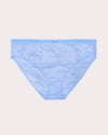No-Show Lace High Cut Brief - Denim Blue