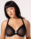 Sheer Mesh Front Close Racerback Unlined Bra | Love It Curvy