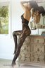 Lady's Floral Chain Pattern Fishnet Tights | Love It Curvy