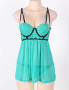 Plus Size Underwire Babydoll Lingerie Set - Love It Curvy