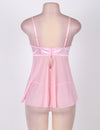 Plus Size Pink Lace Lingerie Dress - Love It Curvy