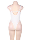 Love It Curvy: White Lace Personality Lace-up Sexy Teddy