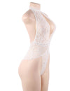 Plus Size Exquisite Lace Open Cup Teddy | Love it Curvy on model