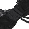 Plus Size Black Delicate Flowers Lace Teddy With Underwire - Love It Curvy