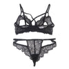 Charm Sexy Lace Underwire Lingerie Set Sheer Bra And Panty Comfort Underwear - Love It Curvy