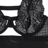 Plus Size Leather Lace Nightwear Sexy Sheer Dress For Women Backless - Love It Curvy