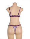 Sexy Floral Two Tone Lace Bra And Panty Set - Love It Curvy