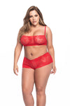 Plus Matching Seamless Bralette & Boyshorts Set by Mapale at Love It Curvy
