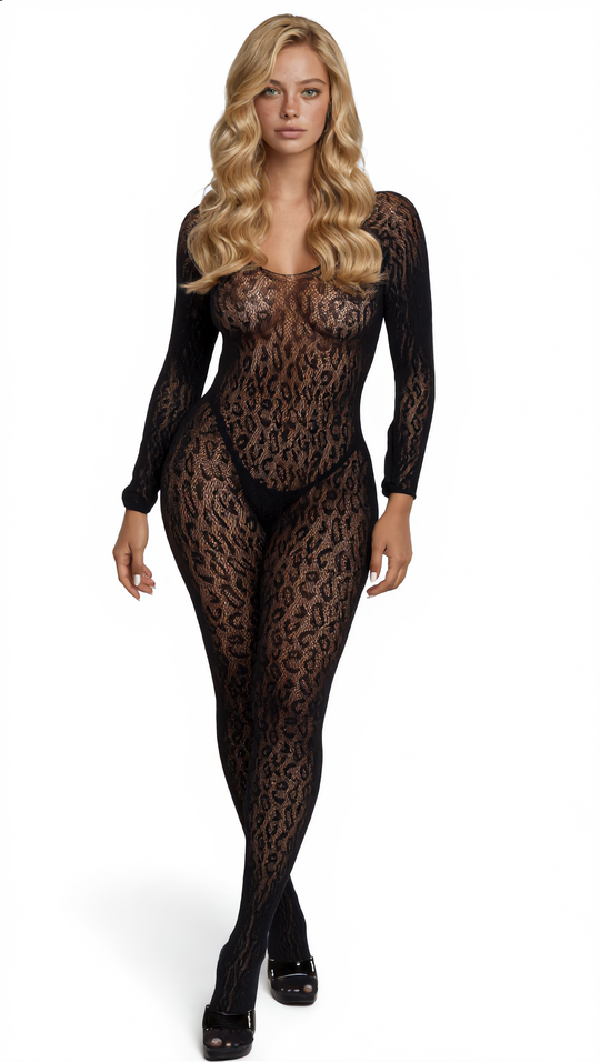 Animal Instinct Bodystocking | Love it Curvy modeled for Love It Curvy