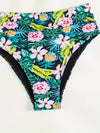Love It Curvy Black Twist Front High Waist Bikini Set with Tummy Control