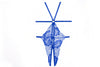 Lilly Rhinestone Strap Teddy in Blue, front view