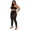 Black Sheer Mesh Ruched Leggings | Plus Size | Love It Curvy