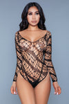 Let Me Love You Lace Bodysuit shown on model