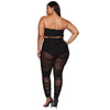 Black Sheer Mesh Ruched Leggings | Plus Size | Love It Curvy