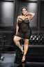 Plus Size Basic Mesh and Lace Accents Babydoll by Mapale at Love It Curvy