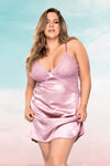 Plus Sensous Nights Satin Chemise by Mapale at Love It Curvy