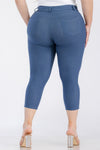 Love It Curvy Plus Size Classic Solid Skinny Jeggings