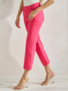 Love It Curvy Classic Solid Straight Leg Crop Jeggings