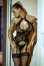 Blooming at Midnight Fishnet and Lace Bodystocking | Love It Curvy