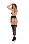 Larissa Three-piece Lace Set Heart Cutouts by Mapale at Love It Curvy