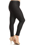 Love It Curvy Plus Size Cotton-Blend 5-Pocket Skinny Jeggings