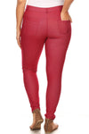 Love It Curvy Plus Size Cotton-Blend 5-Pocket Skinny Jeggings
