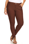 Love It Curvy Plus Size Cotton-Blend 5-Pocket Skinny Jeggings