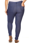 Love It Curvy Plus Size Cotton-Blend 5-Pocket Skinny Jeggings