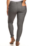 Love It Curvy Plus Size Cotton-Blend 5-Pocket Skinny Jeggings