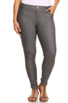 Love It Curvy Plus Size Cotton-Blend 5-Pocket Skinny Jeggings