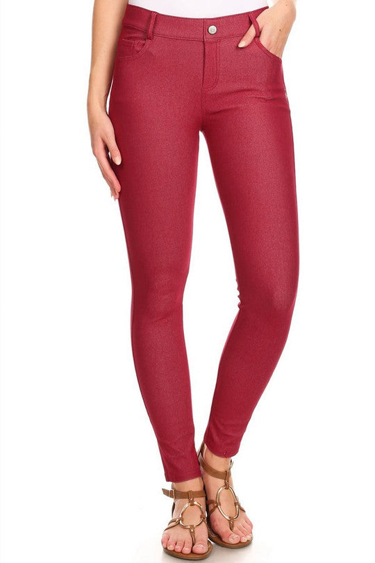 Love It Curvy Cotton-Blend 5-Pocket Skinny Jeggings