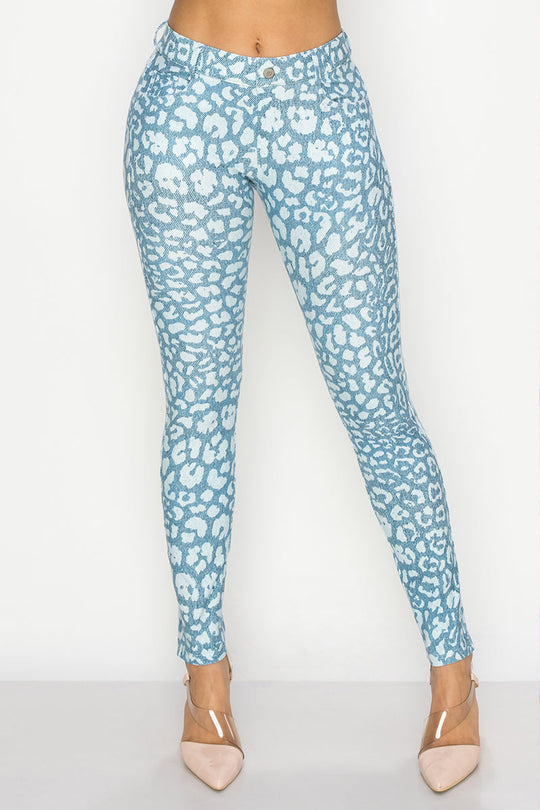 Love It Curvy Clouded Skies 5-Pocket Cotton Blend Jeggings